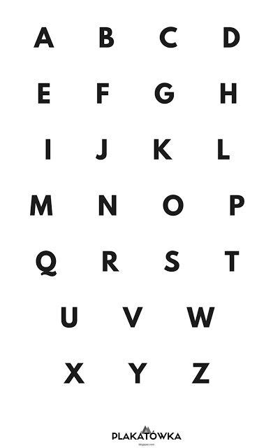 The Alphabet Is Shown In Black And White