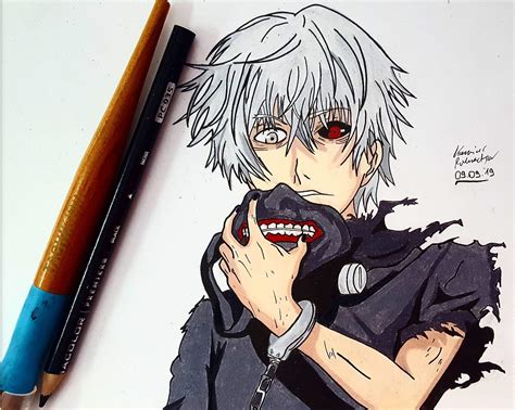 Ken Kaneki Drawing 👀 🔸german Anime🔸 Amino