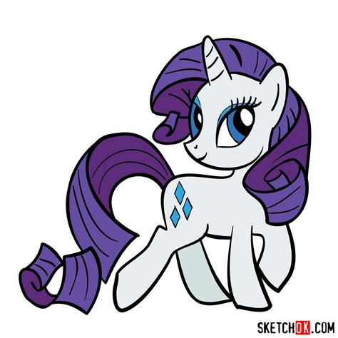 How To Draw Rarity From My Little Pony In 13 Easy Steps