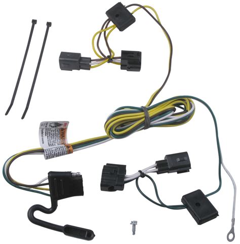 Plug into existing taillight harness. T-One Vehicle Wiring Harness with 4-Pole Flat Trailer Connector Tekonsha Custom Fit Vehicle ...