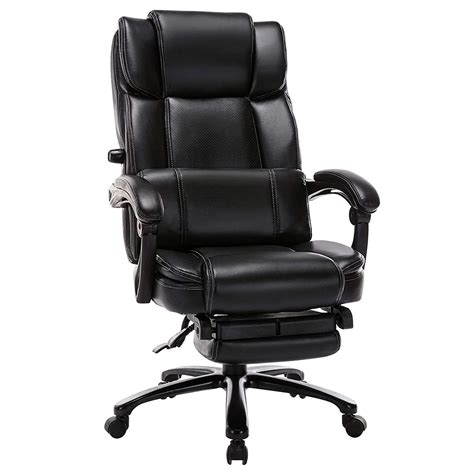 Reclining desk chairs also have features such as comfortable armrests for those working long hours, as well as offer mobility in the form of wheels. Big and Tall Reclining Office Chair, High Back Executive ...