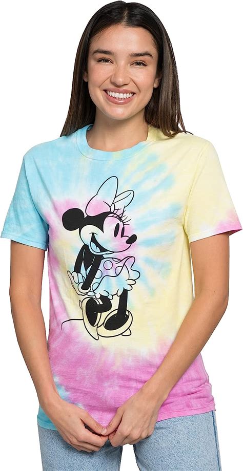 Disney Womens Plus Size T Shirt Minnie Mouse Print 100 Cotton Tie Dye