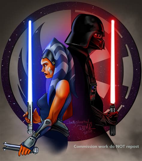 Artstation Ahsoka Tano And Darth Vader