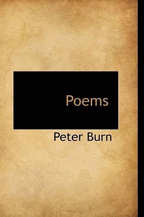 Poems By Peter Burn English Hardcover Book Free Shipping