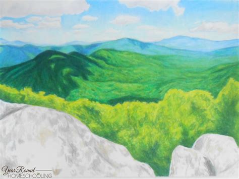 Colored Pencil Drawings Of Mountains - pencildrawing2019