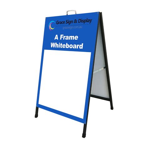 A Frame Sign With Custom Whiteboard Area 600x900mm Grace Sign