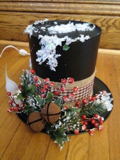 Snowman Hat Made From Coffee Can And Plastic Plate Then Decorated