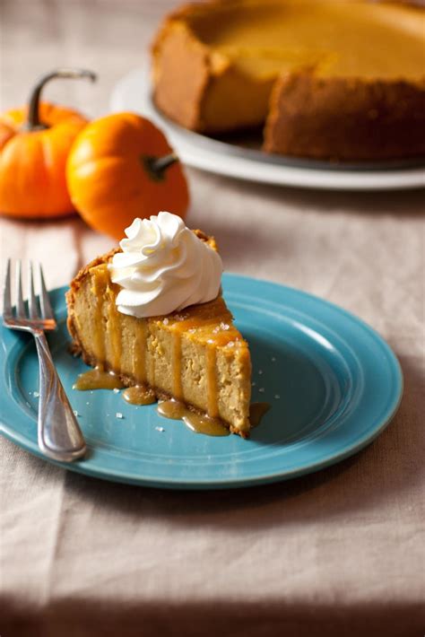 Pumpkin Cheesecake With Salted Caramel Sauce Cooking Classy