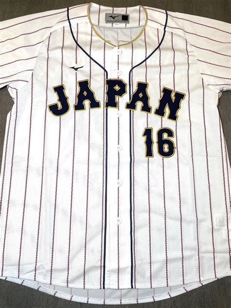 Yahooオークション 大谷翔平 16 直筆サインユニフォーム Wbc2023侍