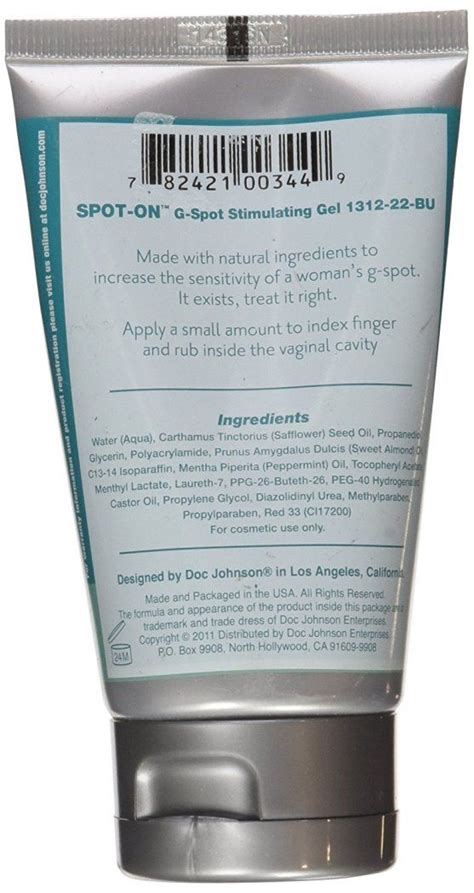 Buy Doc Johnson Spot On G Spot Stimulating Gel For Women 56g