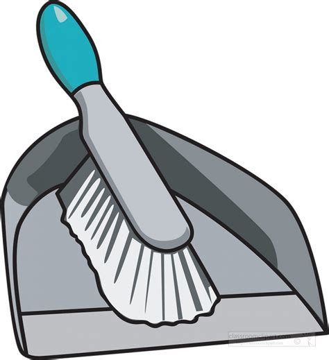 Home And Household Clipart Dust Pan And Small Broom