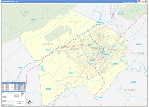 Roanoke County Va Zip Code Maps Basic