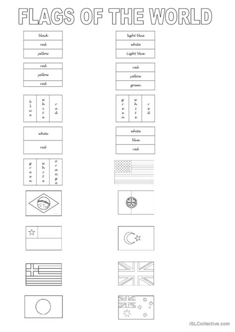 Flags Of The World English Esl Worksheets Pdf And Doc
