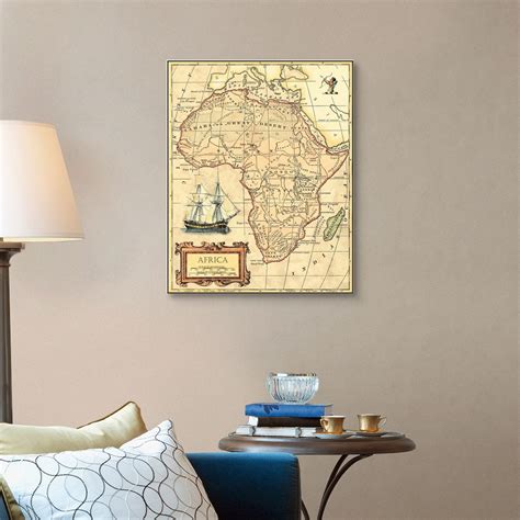 Africa Map Canvas Art Print Ebay