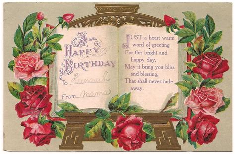 Victorian Birthday Cards Birthday Have Great Time Postcard Card