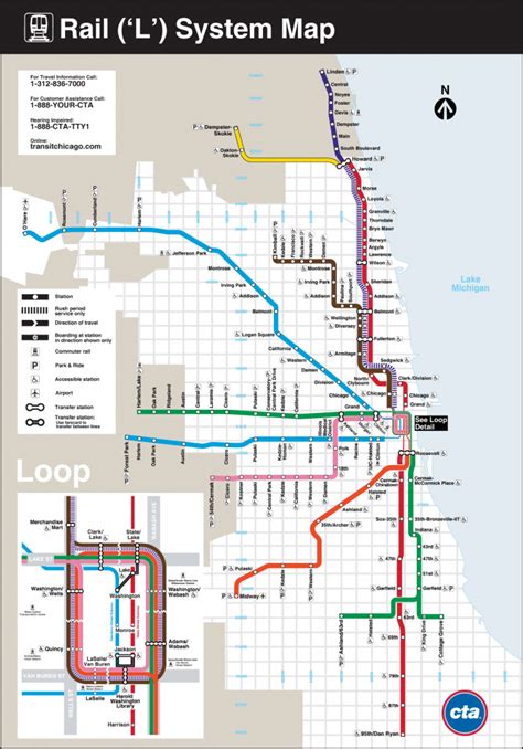 Chicago L Metro Maps Lines Routes Schedules
