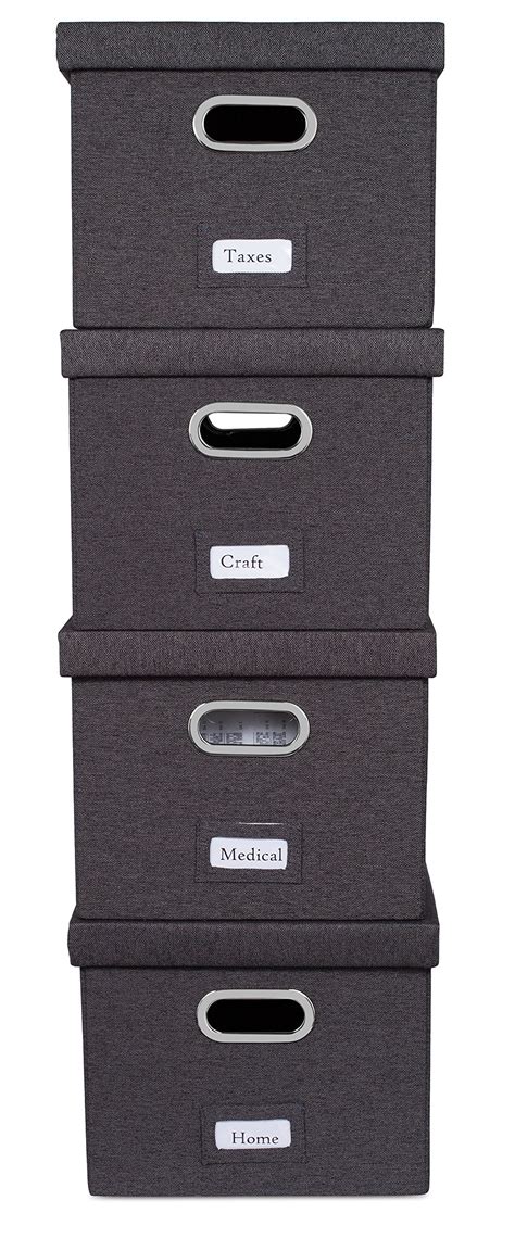 Buy Internets Best Collapsible File Storage Organizer With Lid