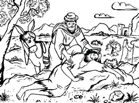 Good Samaritan Story Coloring Page Sketch Coloring Page