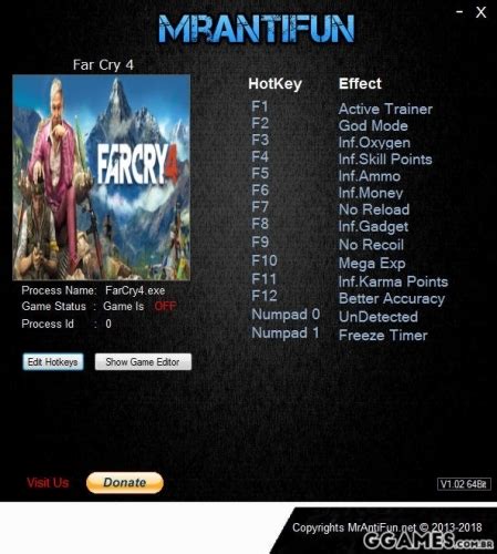 Trainer Far Cry 4 Trainer 13 Mrantifun Trainers And Hacks Offline