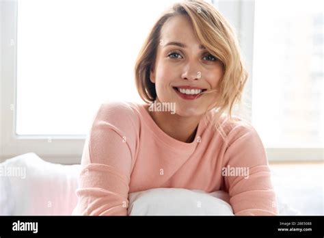 Image Of A Beautiful Positive Optimistic Young Woman Posing Indoors At