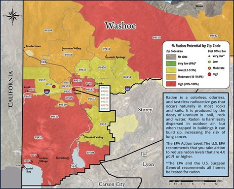 Washoe County Radon Map Extension University Of Nevada Reno