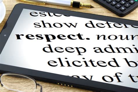 Respect - Free of Charge Creative Commons Tablet Dictionary image