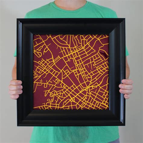 Winthrop University Campus Map Art By City Prints The Map Shop
