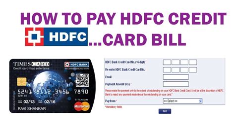 Jan 22, 2021 · get free credit score & download credit report instantly. HDFC CREDIT CARD BILL PAYMENT - YouTube
