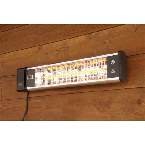 Pamapic electric patio heater, outdoor ceiling patio heater, black balcony heater. Hetr Wall/Ceiling Mounted 1500 Watt Electric Mounted Patio ...