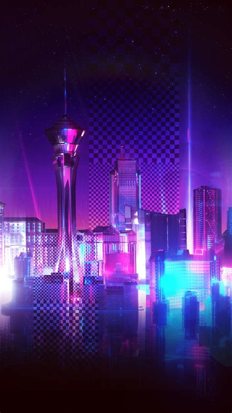 Neon City Purple Racing Phone Wallpaper Wallpapers For Tech