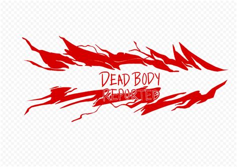 See more 'among us' images on know your meme! HD Among Us Reported Dead Body Logo PNG | Citypng