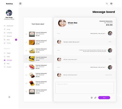 Dribbble - message-board-page.png by Shahidul Islam Shishir