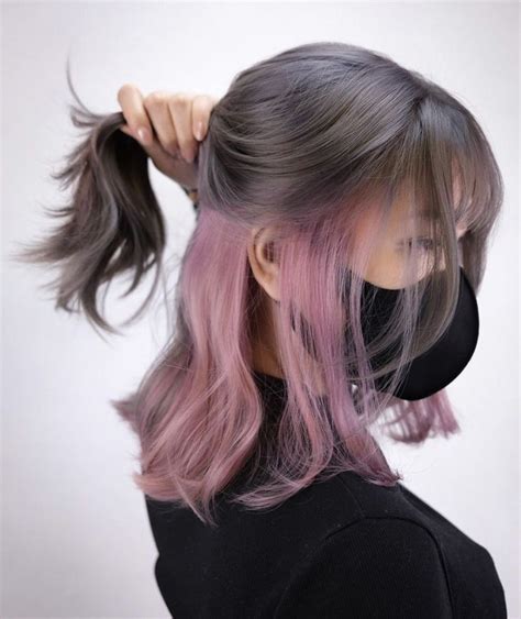 Hair Color Dye Colour Dyed Purple Pink Pastel Soft Silver Platinum Brunette Redhead Red Hair