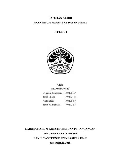 Laporan akhir cover