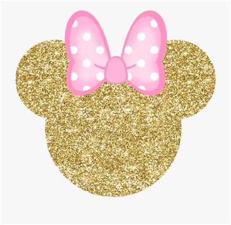 Pink And Gold Minnie Mouse Background Transparent