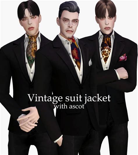Ronasims — The77sim3 Effiethejay Vintage Suit Jacket Sims 4
