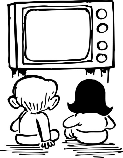 Onlinelabels Clip Art Watching Tv