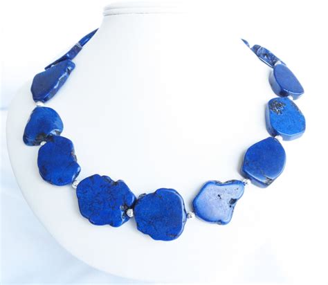 Royal Blue Turquoise Statement Necklace By Wildflowersandgrace