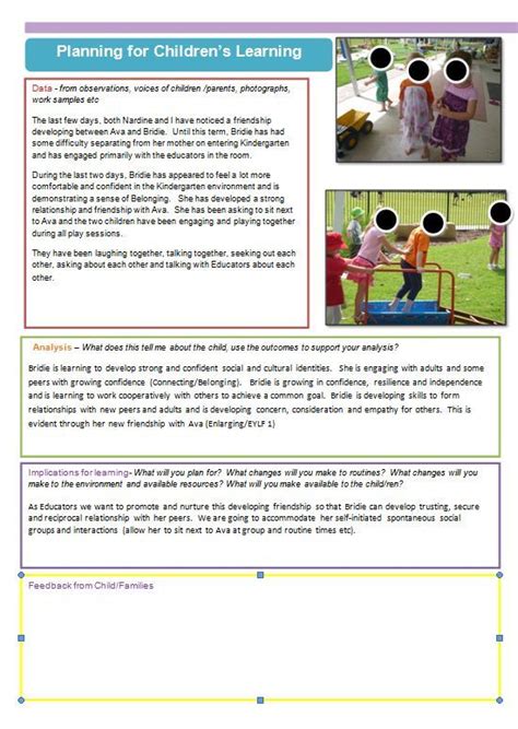 Learning Stories Learning Stories Examples Early Childhood Education