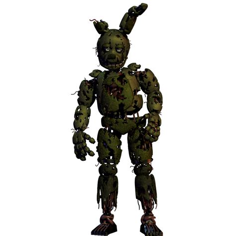 He also wears the large portion of his ear that was once gone from the original game. Springtrap | Wiki Pelea versus | Fandom