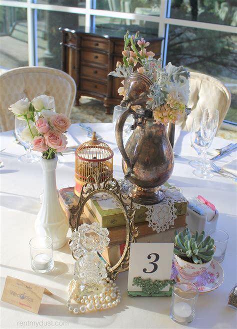 25 elegant dining table centerpiece ideas. Courtney + Bradford = Elegant Vintage Wedding at Ashton ...