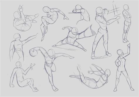 anime action poses reference conveying movement art reference point