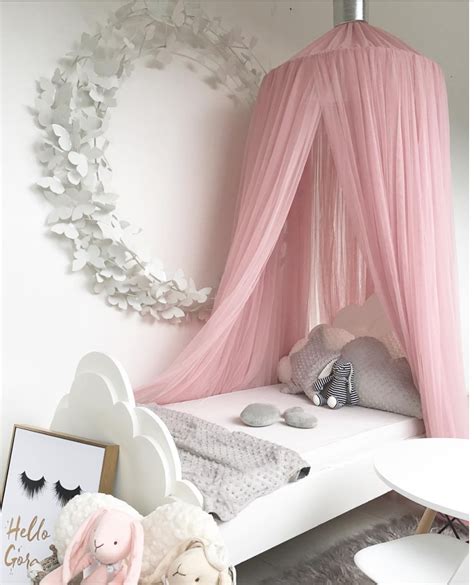 Girls' canopy bed can be the best bedroom design and decor by applying sets that perfectly meet and match overall space to make sure in giving optimal value. Spinkie Blush Pink Dreamy Canopy with Silver Crown | Pink ...
