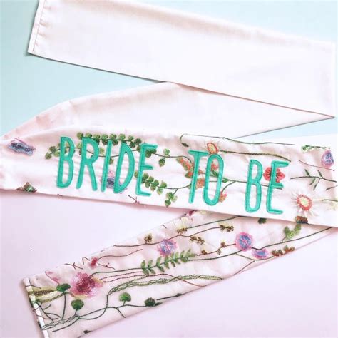 Pink And Green Classy Floral Hen Party Sash Hen Party Ts Hen