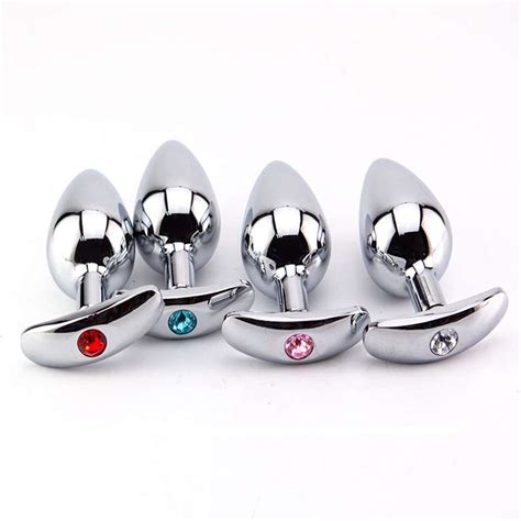 3pcs stainless steel butt toy insert plug metal jeweled plated stopper s m l ebay