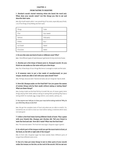 Class 3 evs chapter 3 worksheet answers / pdf ncert solutions for class 3 evs chapter 12 work we do. NCERT Solutions Class 5 EVS Chapter 3 From Tasting to Digesting - Get Free PDFs