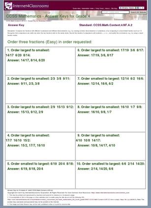 Go math 5th grade homework answer key zearn teacher answer keys include correct answers to student notes and exit tickets. Answer Key Download - Worksheet #33957. CCSS.Math.Content.4.NF.A.2