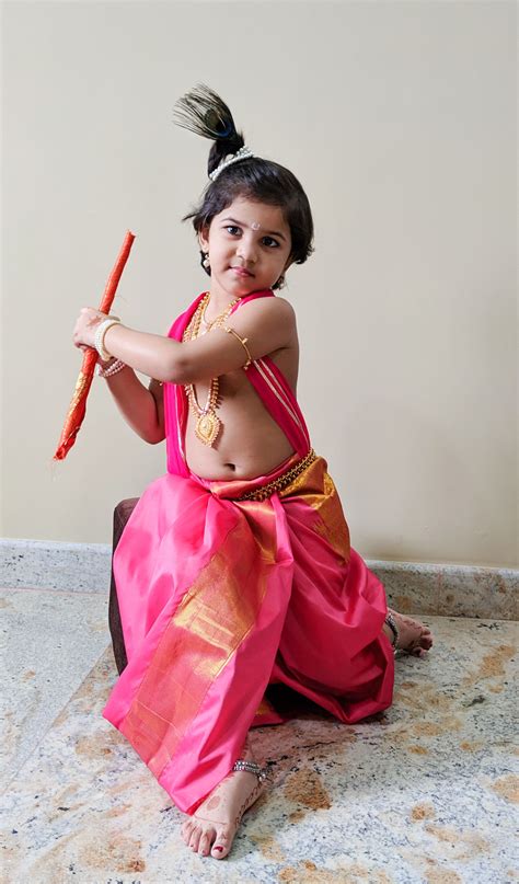 krishna baby photoshoot ,Krishna and Radha dress for baby at home,DIY 