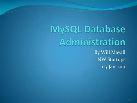 Ppt Mysql Database Administration Powerpoint Presentation Free
