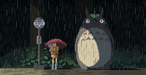 My Neighbor Totoro Pixel Art Shared Via